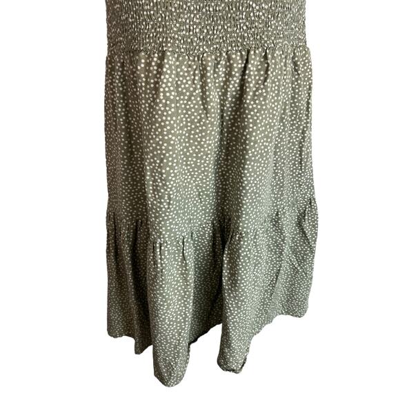 Ann Taylor Loft Petites Green Smocked Dress XSP XS - Picture 3 of 11